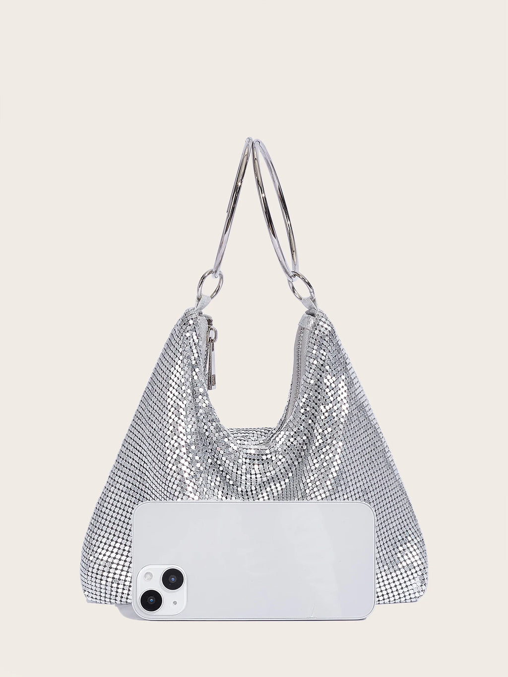 2024 Fashion Evening Bag Party Handbag for Women Large Capacity Gold Bag Aluminum Sheet Purse