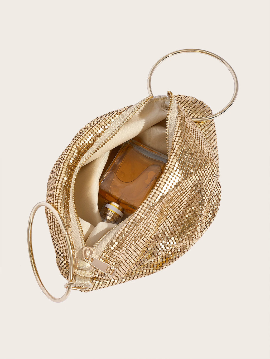 2024 Fashion Evening Bag Party Handbag for Women Large Capacity Gold Bag Aluminum Sheet Purse