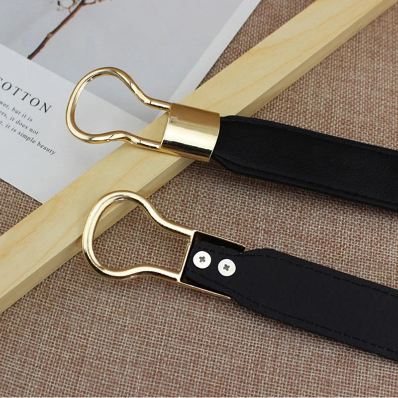 Elastic Belts Women Dress Belt Fashion Thin Female Waist Belt With Metal Buckle
