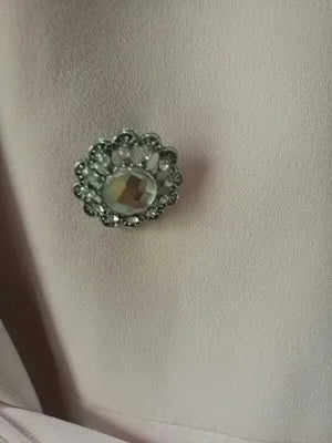 Notched Pleated Dress for Ladies Professional Suit Office Blazer Pink or Black Workwear Spring and Autumn New Fashion K1093