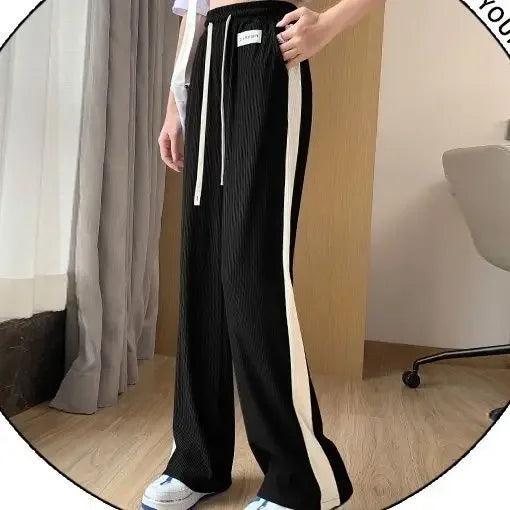 Sports Blue Joggers Female Pants Black Straight Leg Trousers for Women Clothes Elastic Waist Fitness Jogging Loose Sweatpants G