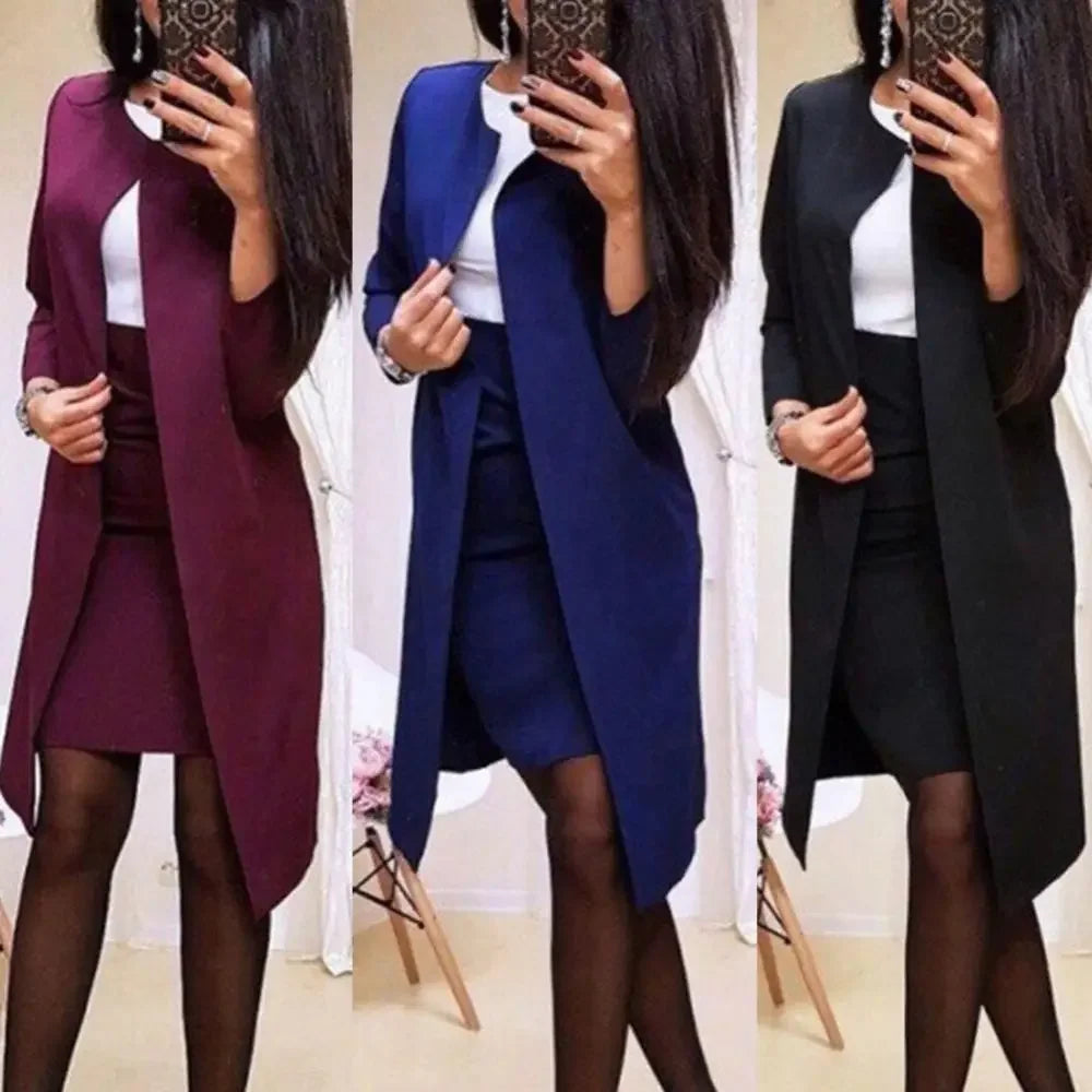 BWQ Women's Skirt Suits Blazer Work Pantsuits OL Business Uniform Formal 2 Piece Blazer Suits Office Ladies Blazer Pencil Skirt