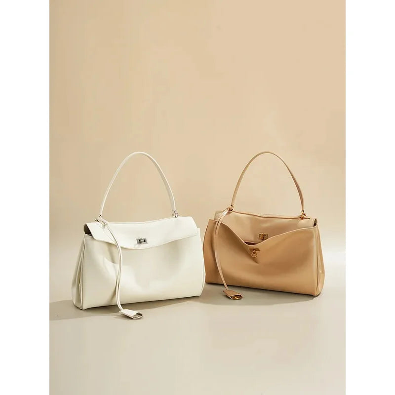 Rodeobag leather handbag, single shoulder crossbody bag, large capacity women's commuting high-end tote bag