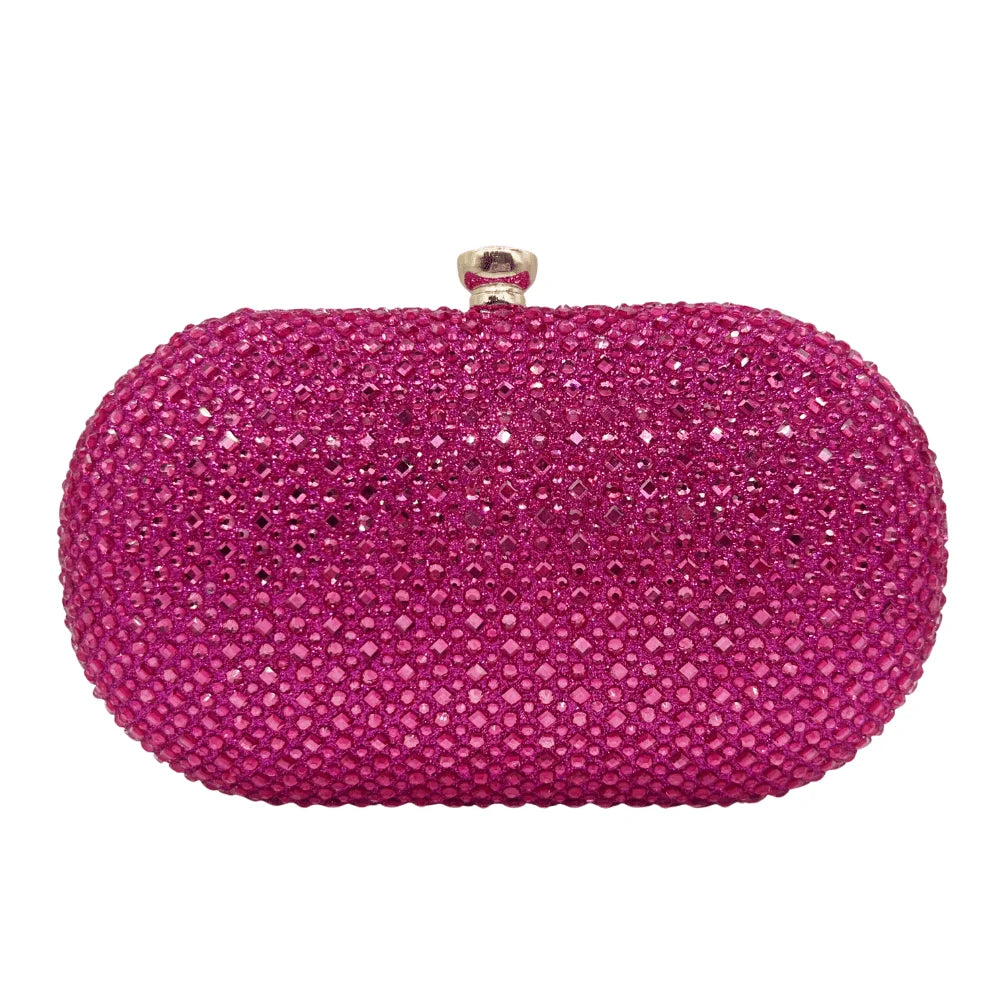 2024 Luxury Evening Bags for Women - Rhinestone Clutch Purse with Crystal Decorations, Wedding Party Handbag