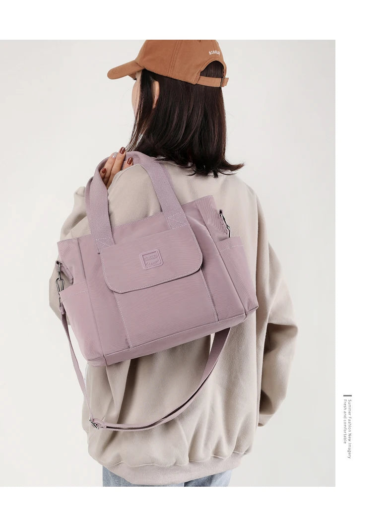 Tote Bag Handbag Shoulder Bag for Women Nylon Waterproof Large Capacity Shopping CrossBody Bag Ladies Messenger Bag