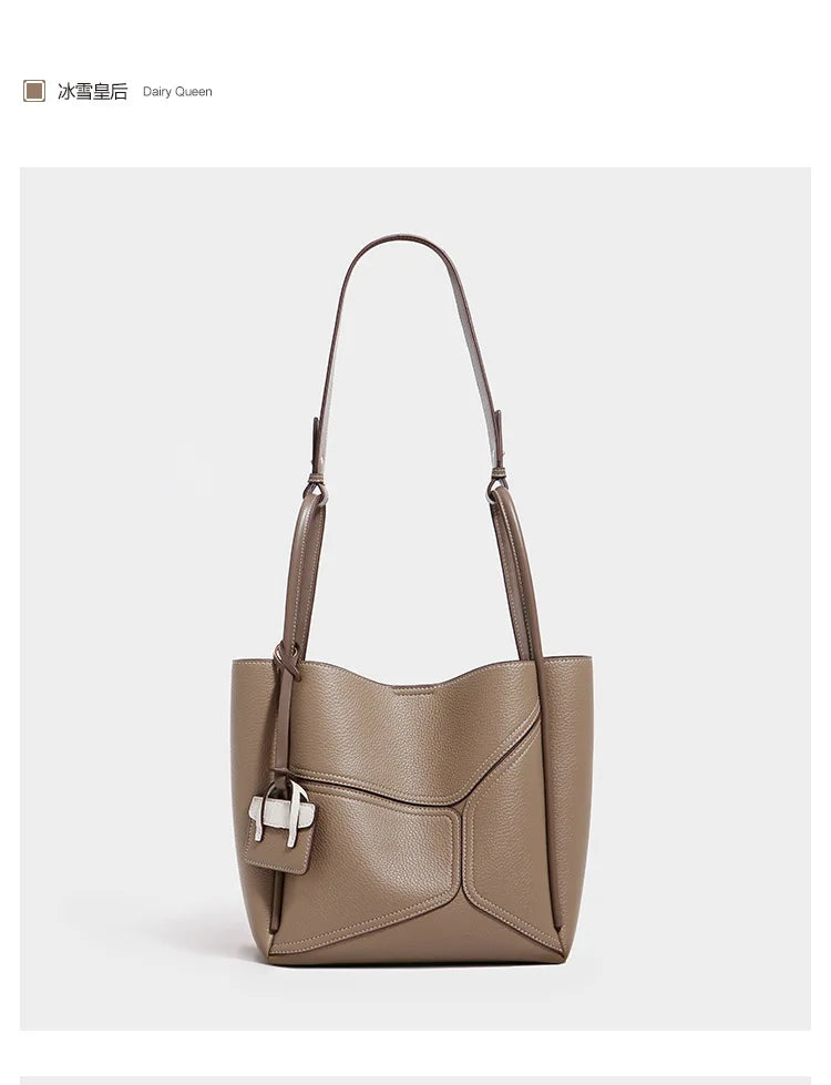 Tote bag autumn and winter new leather texture fashionable and versatile commuting large capacity large bag women's armpit bag