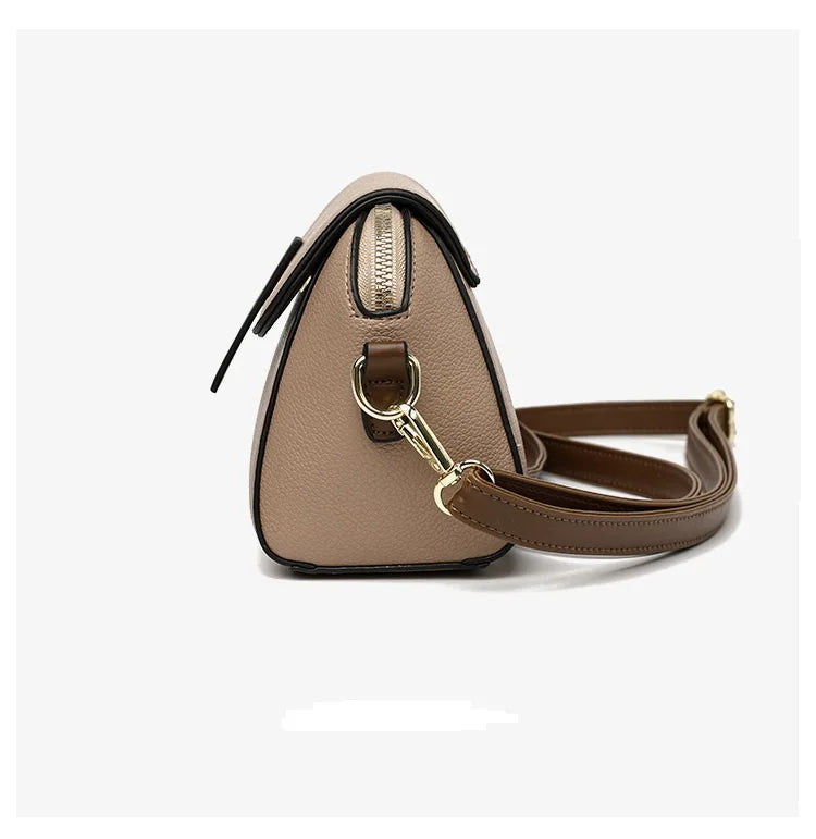 Small PU Crossbody Bags for Women Leather Purse for Ladies Retro Shoulder Handbags for Travel Commute