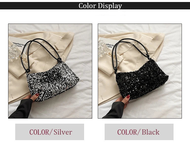 Hand Bag for Wedding Party Banquet Bag Clutch Bag Lady Sequin Luxury Party Evening Bag Fashion Wedding Bridal Dress Underarm Bag