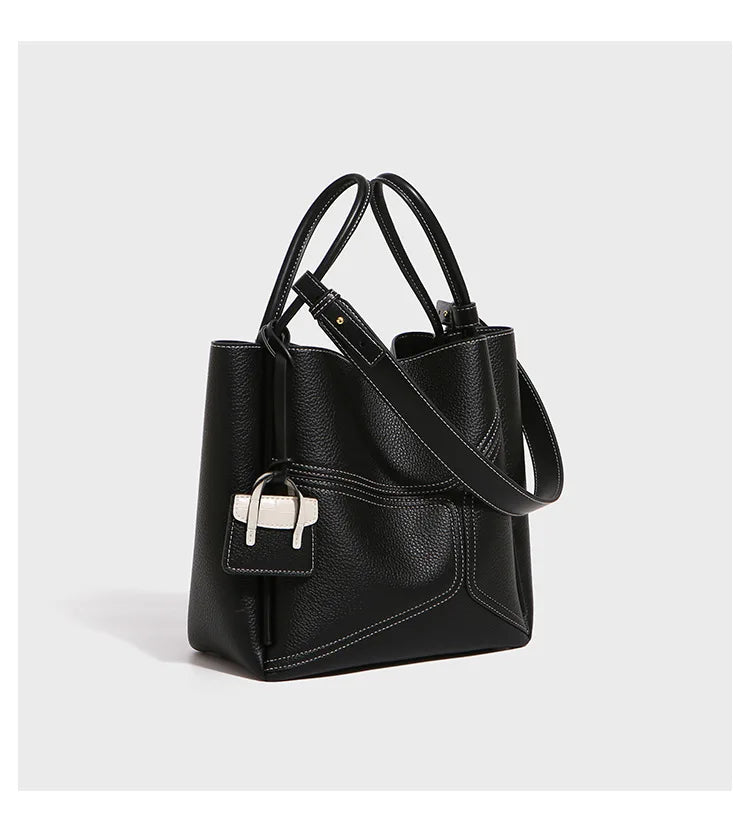 Tote bag autumn and winter new leather texture fashionable and versatile commuting large capacity large bag women's armpit bag