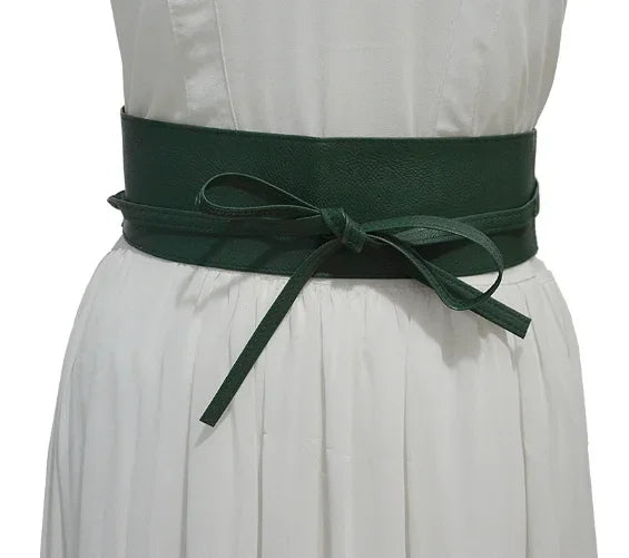Women Belt for Dress Leather Bowknot Wide Belts Simple Wrap Waistband Coat Corset Designer Luxury Brand Cummerbunds Waistbelt