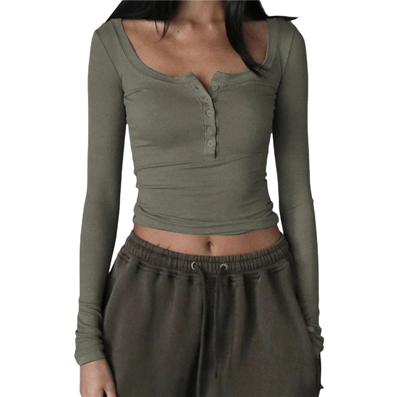 Women Casual Long Sleeve Knitted T-Shirts Spring Autumn Solid Slim Fit Pullovers Tees Shirts Female Streetwear Base Tees Tops