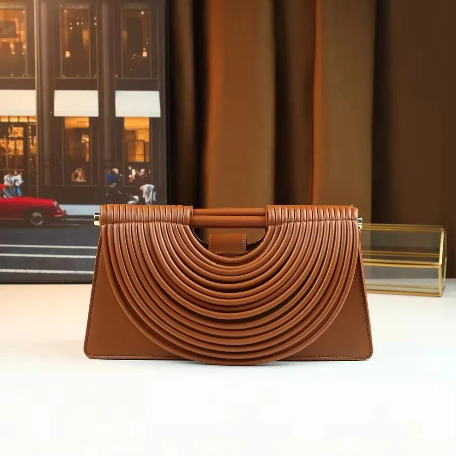 Hand-woven 2025 New Fashion Handbag, Clutch Bag, Niche Design, High-end Single-shoulder Crossbody Bag