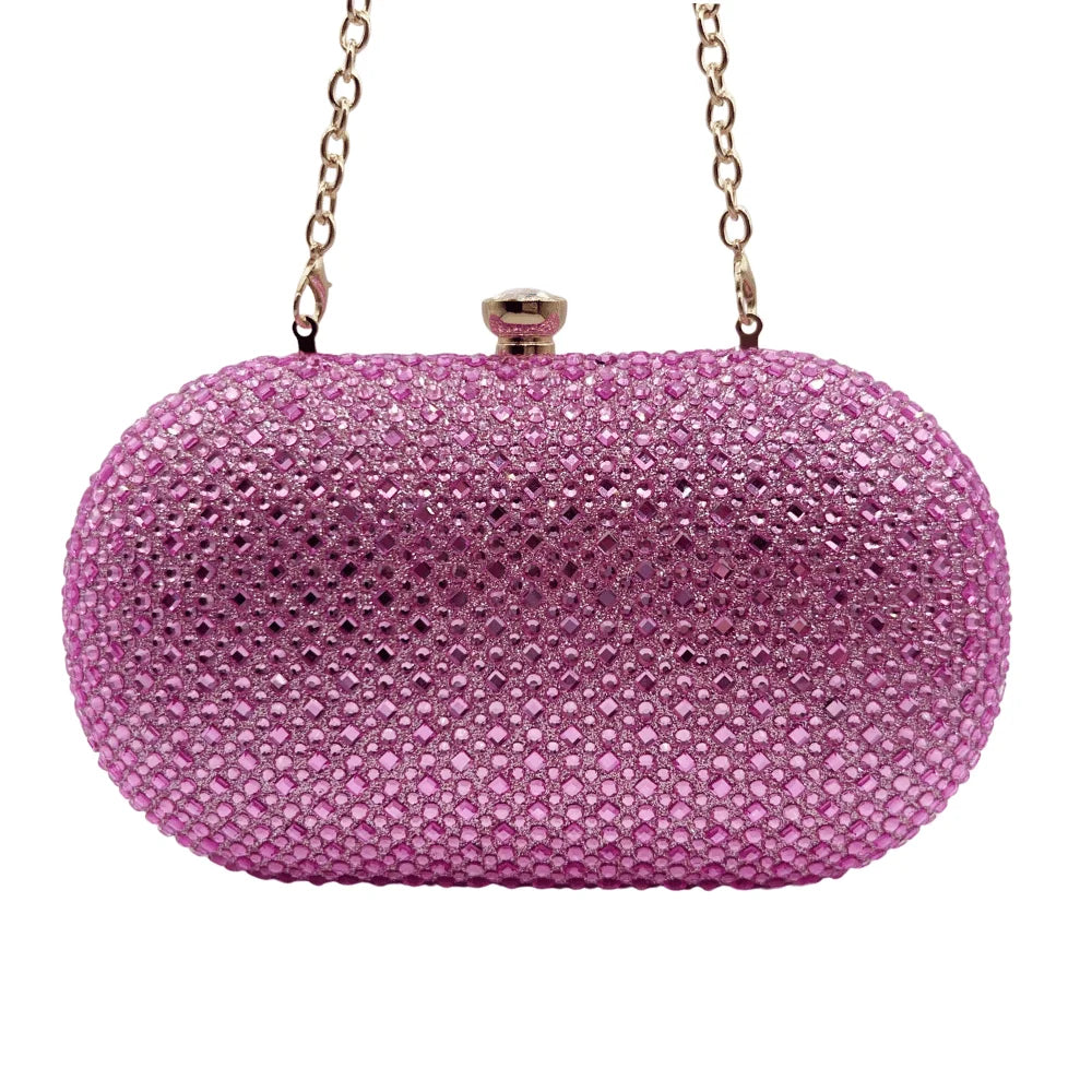 2024 Luxury Evening Bags for Women - Rhinestone Clutch Purse with Crystal Decorations, Wedding Party Handbag