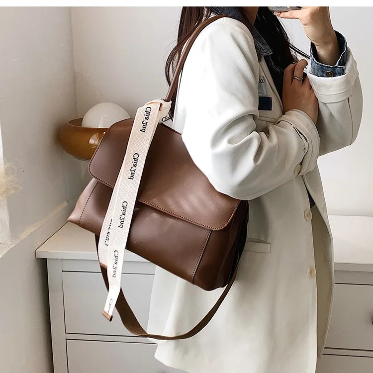 Tote Bag for Women 2024 PU Leather Purse and Handbag Lady Fashion Casual Solid Color Large Capacity Shoulder Bag