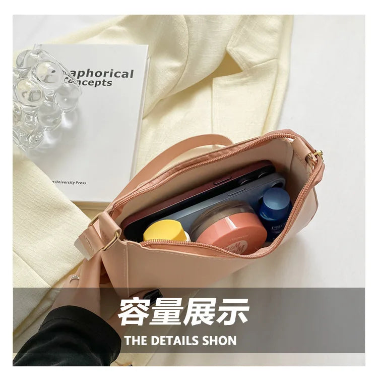 Women's Handbags Retro Solid Color PU Leather Shoulder Underarm Bag Fashion Casual Hobos Purses and Handbag Ladies Hand Bags