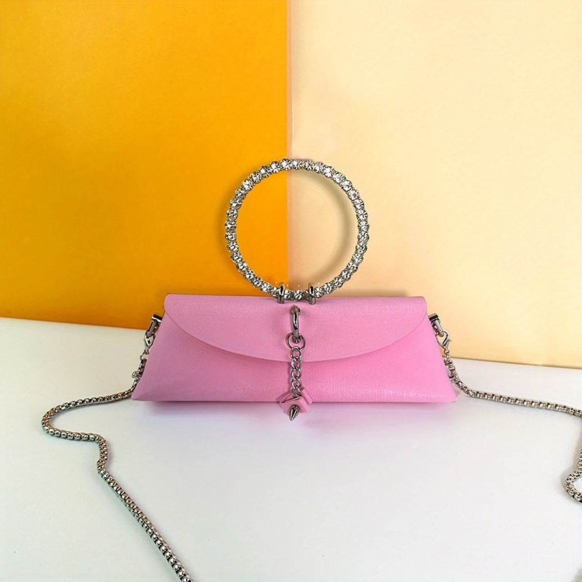 Women's Rectangular Evening Bag-Crystal Embellished Evening Clutch Elegant Party Purse for woman, Luxury Designer Handbags 2025