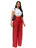 2025 New Women's Pants High Waist Straight Wide Leg Casual Pants