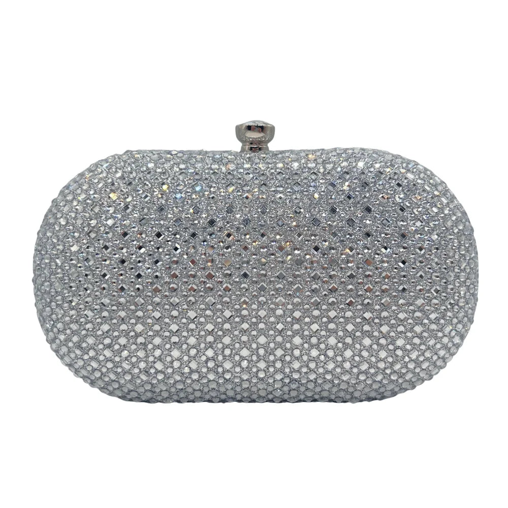 2024 Luxury Evening Bags for Women - Rhinestone Clutch Purse with Crystal Decorations, Wedding Party Handbag