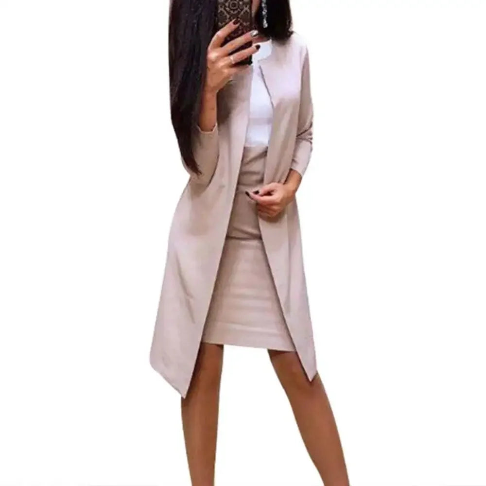 BWQ Women's Skirt Suits Blazer Work Pantsuits OL Business Uniform Formal 2 Piece Blazer Suits Office Ladies Blazer Pencil Skirt
