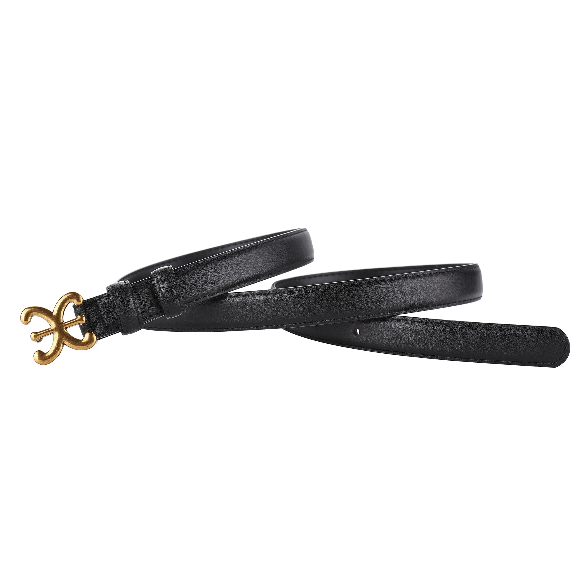 Women's luxury belts fashionable and trendy 1.8CM leather belts body metal buckle head suitable for dress trousers casual wear
