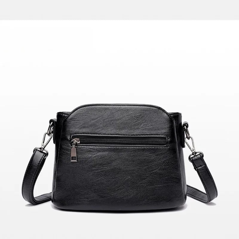 Pu crossbody bag with multi-pocket design, fashionable and versatile, suitable for daily outings as a shoulder bag