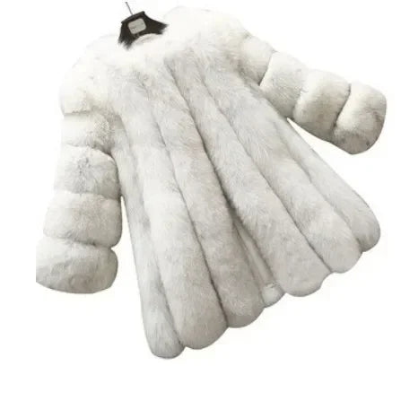 Autumn Winter Faux Fur Jackets for Women Long Sleeve Coat Short Warm Outerwear Clause Jacket Elegant Streetwear Thick Coats