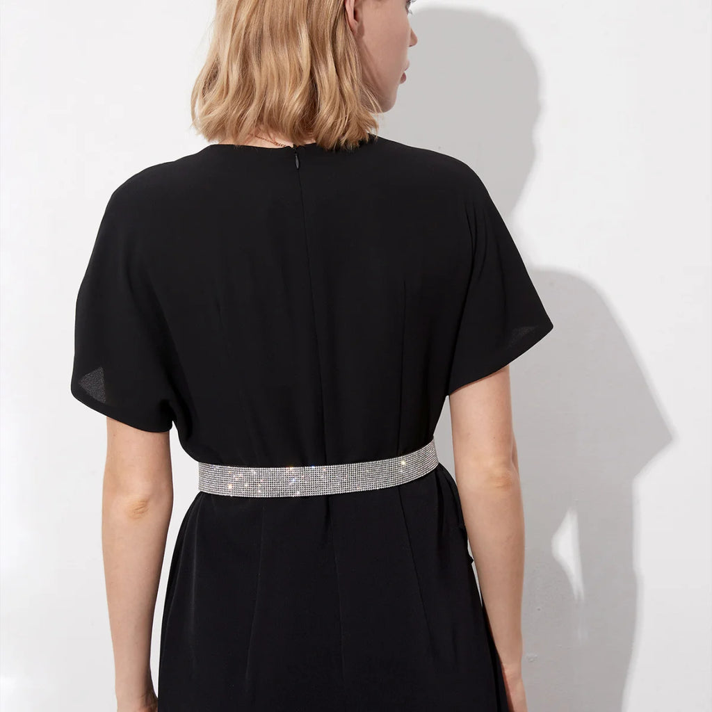 New Fashion Heavy-duty Sparkling Heart-Shaped Glass Buckle Waist Belt for Women Cross-Border Best-Selling Item