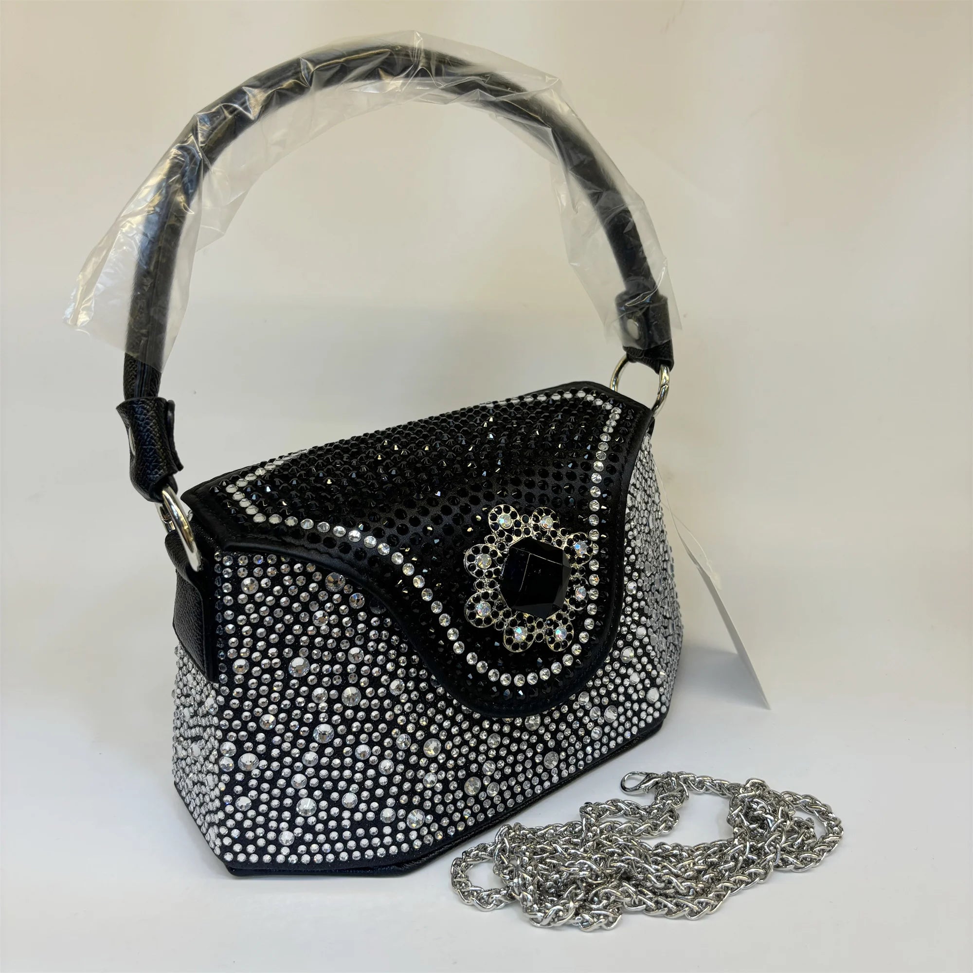 2025 Fashion Luxury Rhinestone Diamonds Shoulder Handbags For Women Thick Chain Crossbody Bag Ladies Handbag F5-823-5