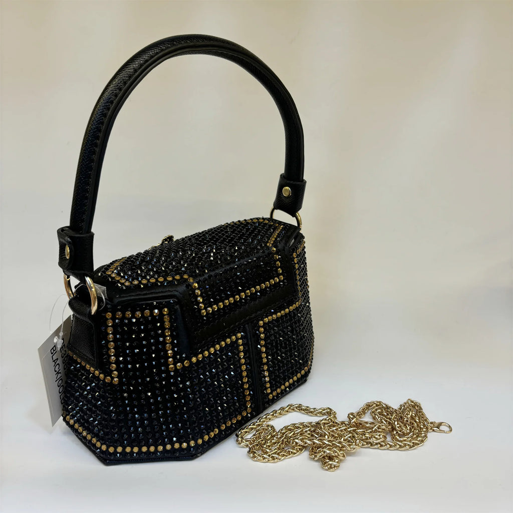 2025 Fashion Luxury Rhinestone Diamonds Shoulder Handbags For Women Thick Chain Crossbody Bag Ladies Handbag F5-823-5