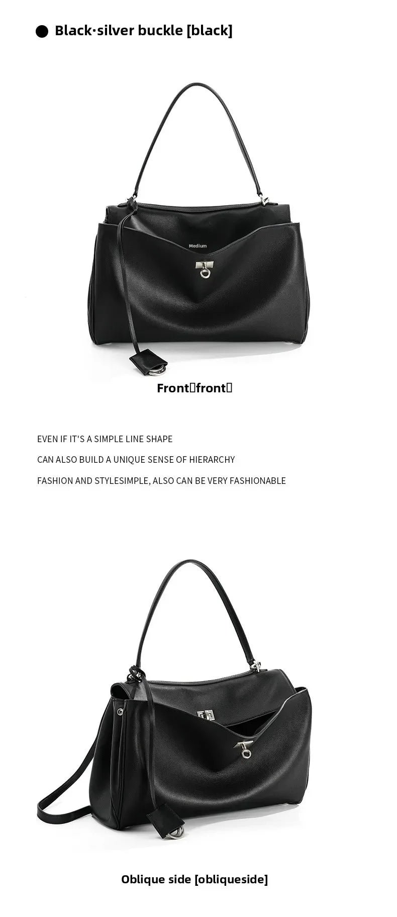 Rodeobag leather handbag, single shoulder crossbody bag, large capacity women's commuting high-end tote bag