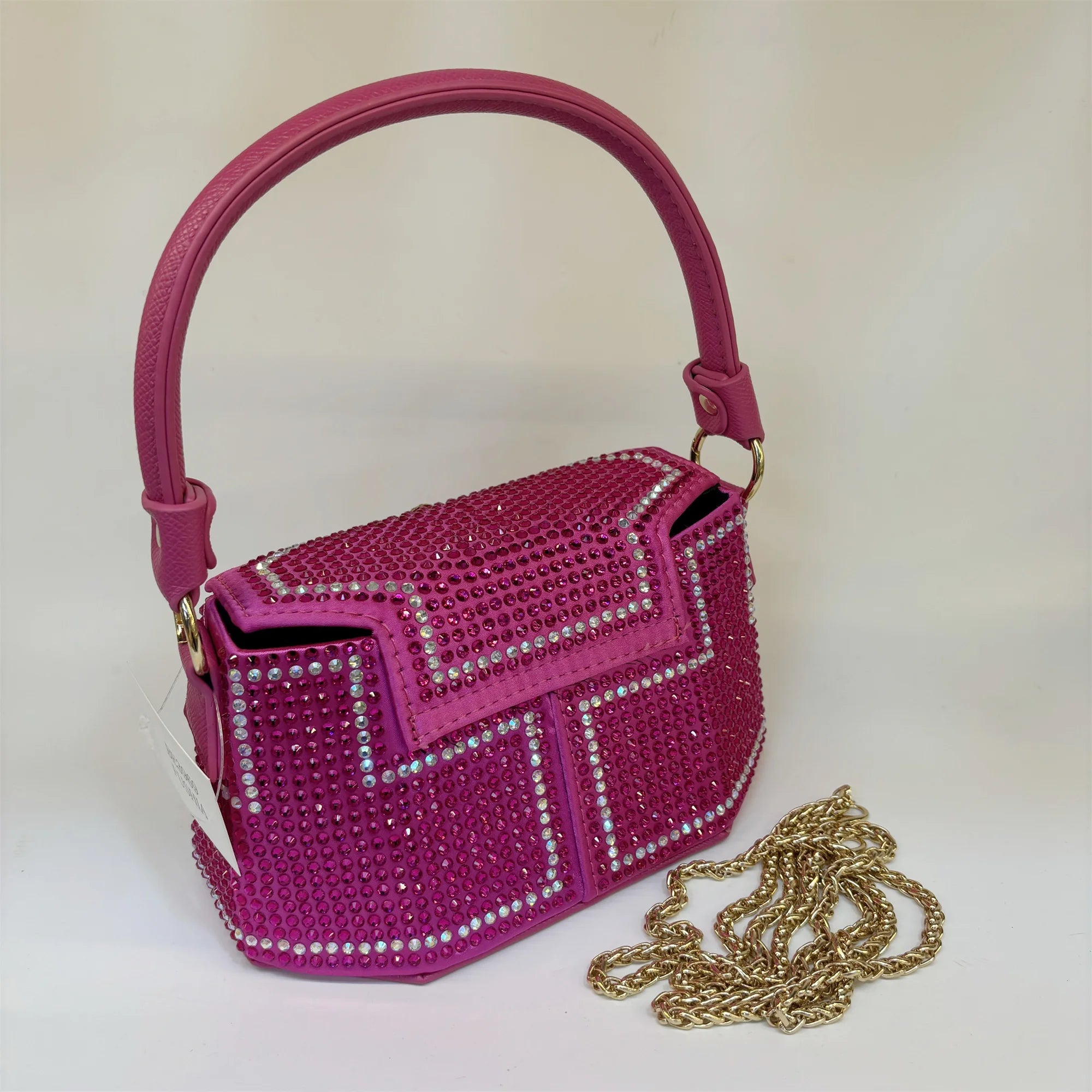 2025 Fashion Luxury Rhinestone Diamonds Shoulder Handbags For Women Thick Chain Crossbody Bag Ladies Handbag F5-823-5