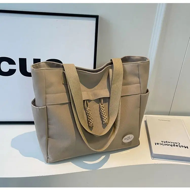 Tote Bags Japanese City Tote Bag Large Fashion College Female Shoulder University Designer Oxford Women Shopping Korean Popular