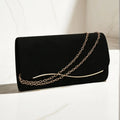 Velvet Women Evening Bags Envelope Design Party Wedding Clutch Bags With Shoulder Chain Cover Handbags Metal Purse