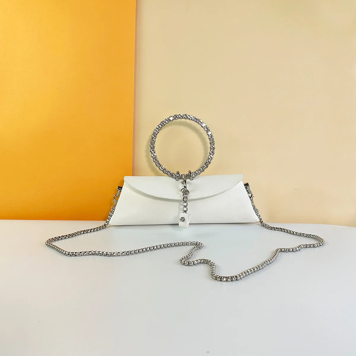 Women's Rectangular Evening Bag-Crystal Embellished Evening Clutch Elegant Party Purse for woman, Luxury Designer Handbags 2025