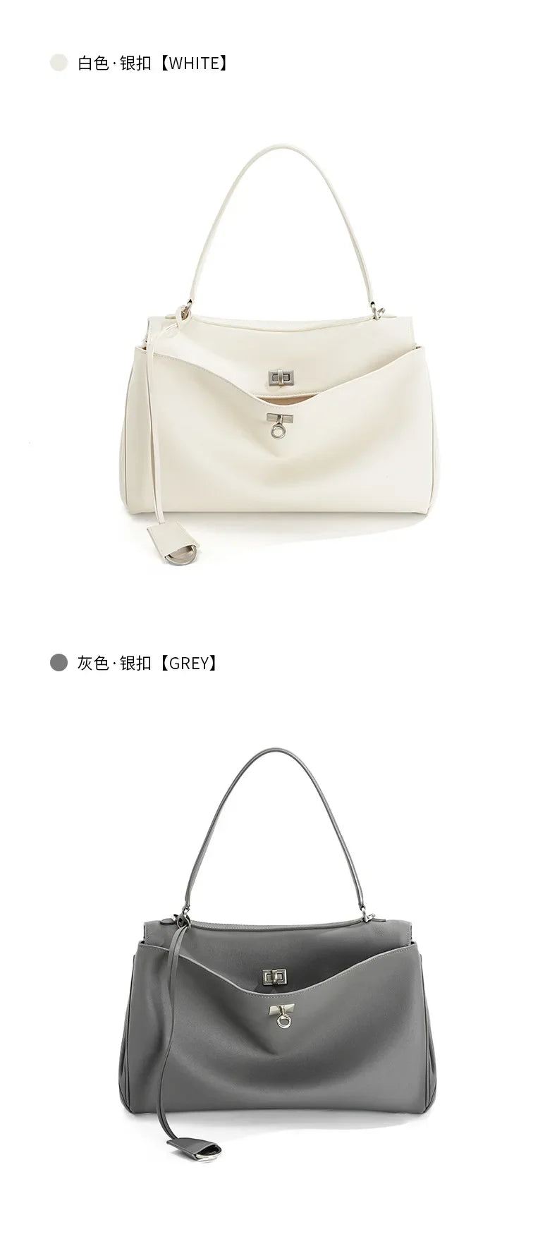 Rodeobag leather handbag, single shoulder crossbody bag, large capacity women's commuting high-end tote bag