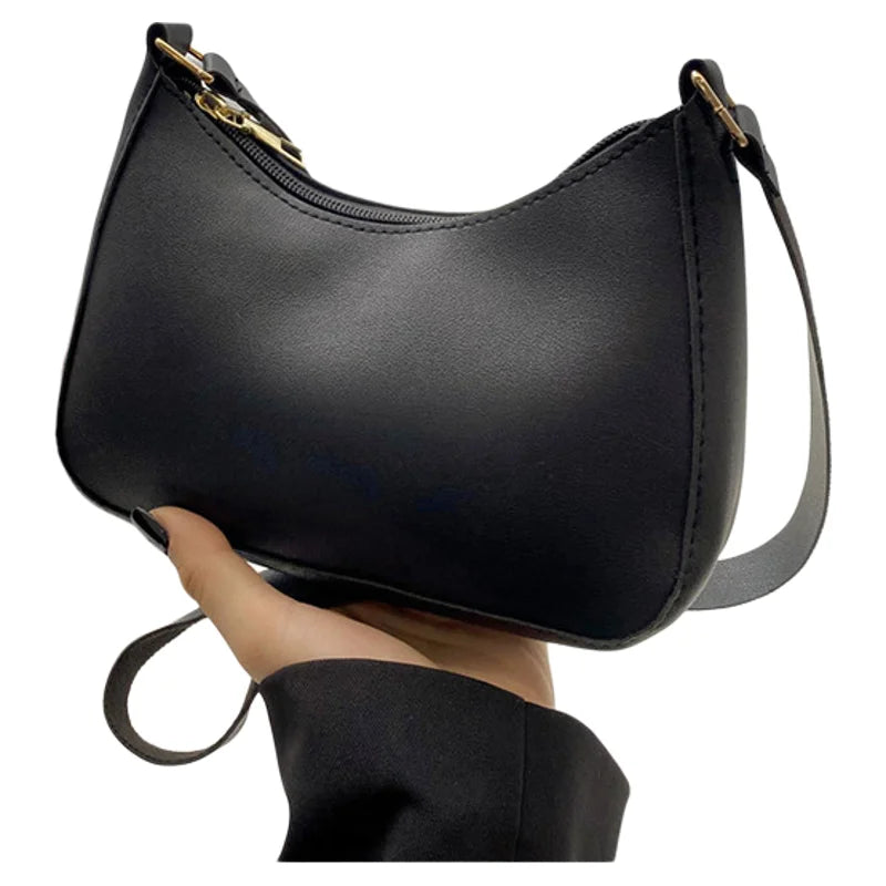 Women's Handbags Retro Solid Color PU Leather Shoulder Underarm Bag Fashion Casual Hobos Purses and Handbag Ladies Hand Bags