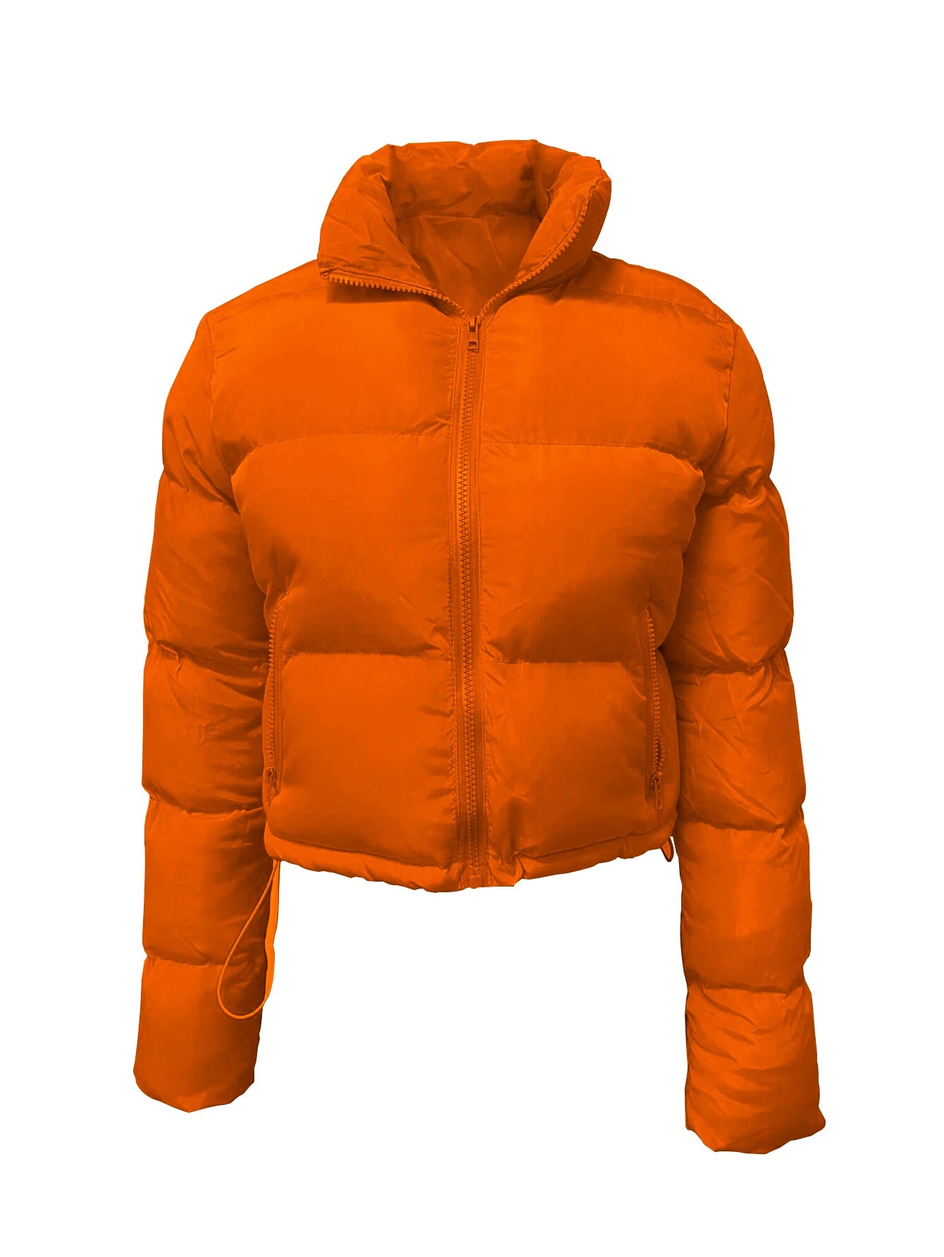 9030European and American women's fashion zipper pocket warm cotton jacket