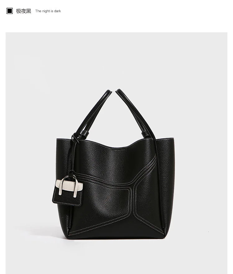 Tote bag autumn and winter new leather texture fashionable and versatile commuting large capacity large bag women's armpit bag