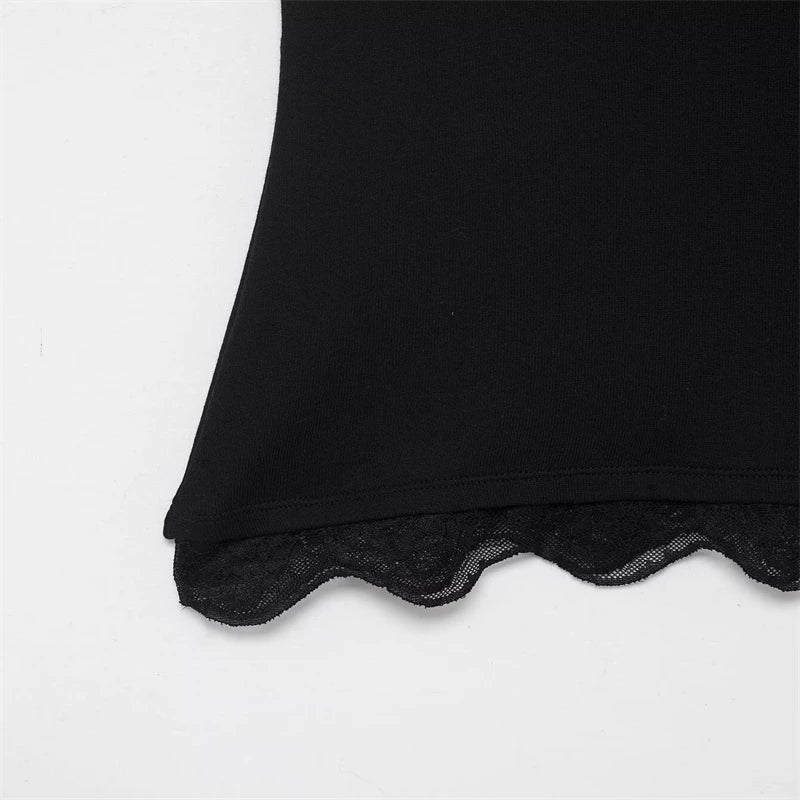 Women's Lace-Trim Cami Top, 3 Colors Available, V-Neck, Thin Straps, Sleeveless Casual Basic Tank