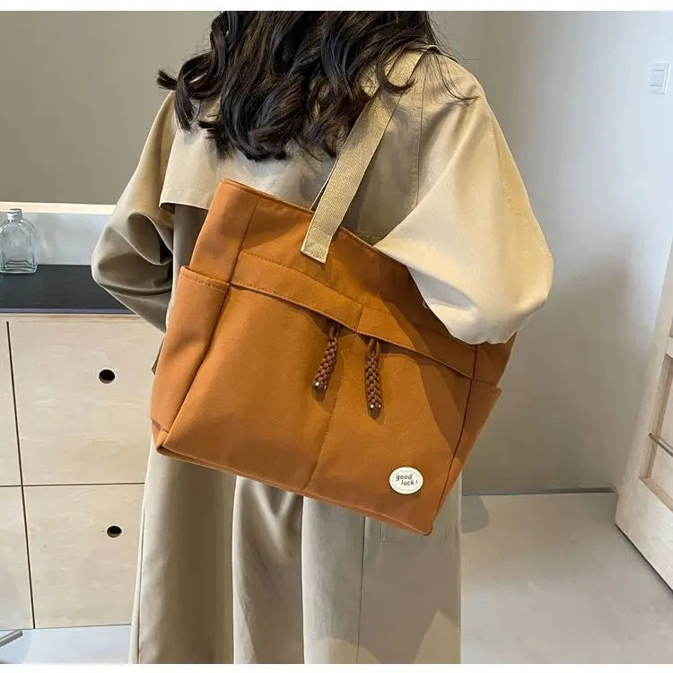 Tote Bags Japanese City Tote Bag Large Fashion College Female Shoulder University Designer Oxford Women Shopping Korean Popular