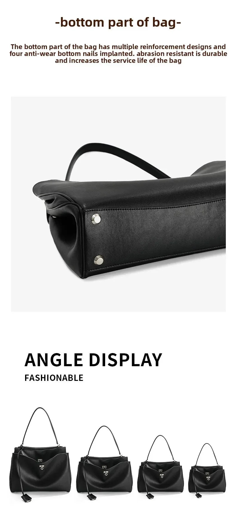 Rodeobag leather handbag, single shoulder crossbody bag, large capacity women's commuting high-end tote bag