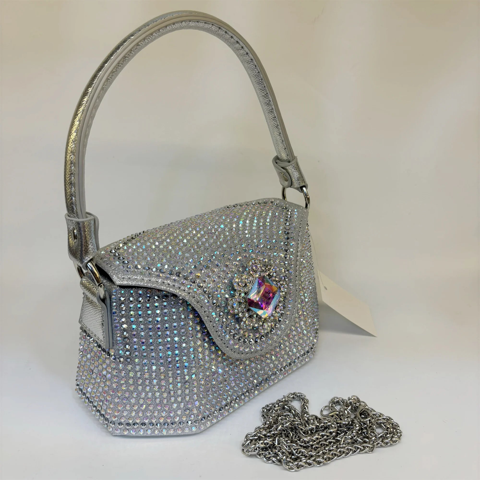 2025 Fashion Luxury Rhinestone Diamonds Shoulder Handbags For Women Thick Chain Crossbody Bag Ladies Handbag F5-823-5