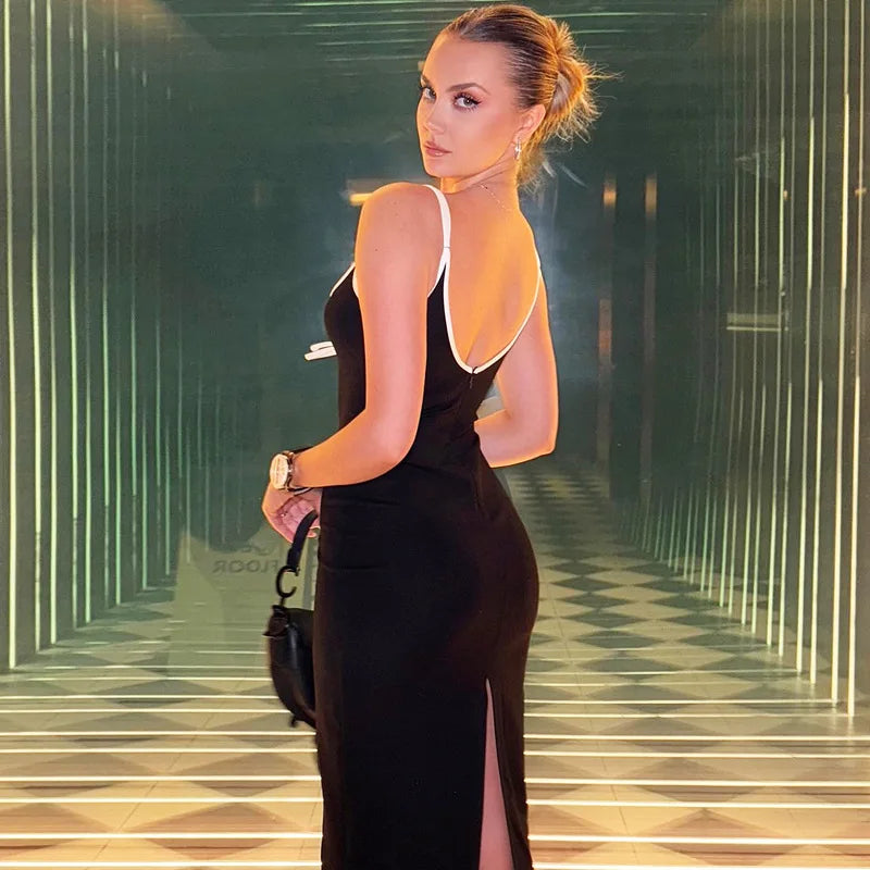 2025 Sexy Dress Women Long Dresses Sleeveless Clubwear Evening Party Dress Bodycon Holiday Night Club summer Dress Robe Female