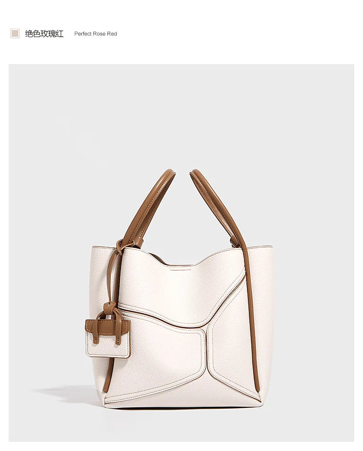 Tote bag autumn and winter new leather texture fashionable and versatile commuting large capacity large bag women's armpit bag