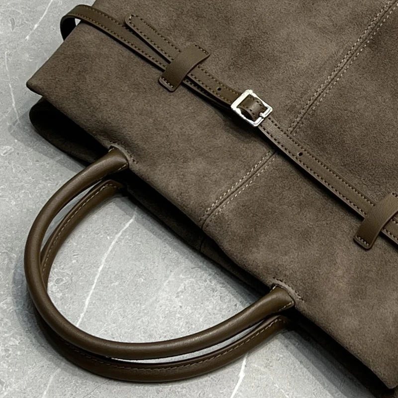 Genuine Leather Le Cambon 35 Tote Bags For Women Luxury Designer Handbag And Purses 2024 New In Cowhide Belt Top Handle Shoulder