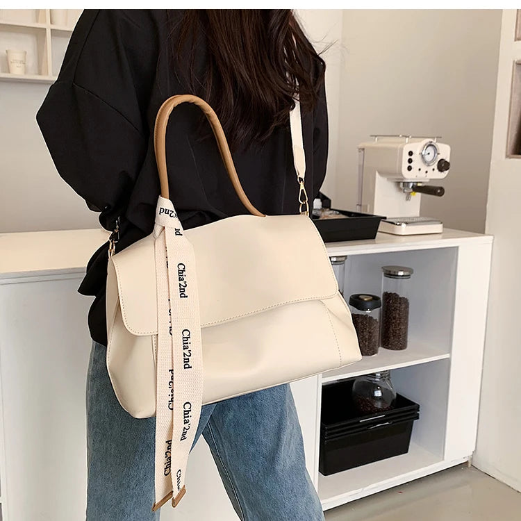 Tote Bag for Women 2024 PU Leather Purse and Handbag Lady Fashion Casual Solid Color Large Capacity Shoulder Bag