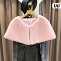 110cm New Bridal Wedding Shawl Wraps Cape Elegant Women Faux Fur Shawl Formal Party Evening Dress Winter Warm Plush Coat Cloak