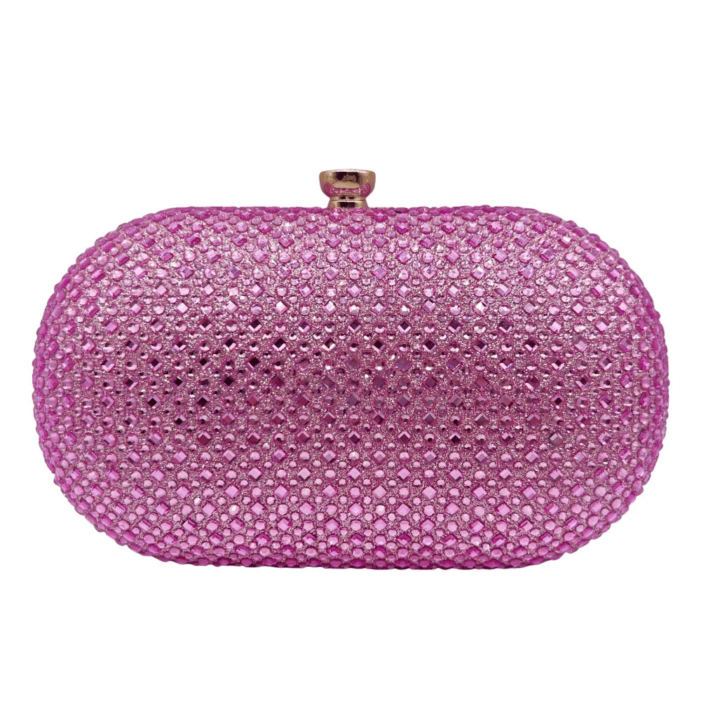 2024 Luxury Evening Bags for Women - Rhinestone Clutch Purse with Crystal Decorations, Wedding Party Handbag
