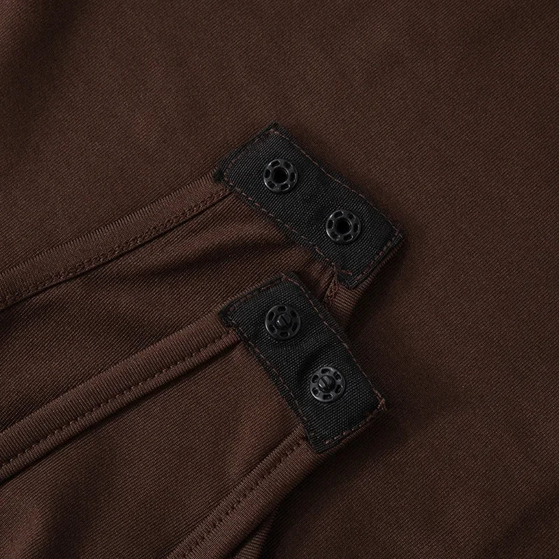 Women Elegant Sexy Swing Collar Shawl Bodysuits Chic Fashion Sleeveless Stretch Club Party Rompers Streetwear Overalls Tops