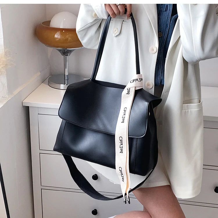 Tote Bag for Women 2024 PU Leather Purse and Handbag Lady Fashion Casual Solid Color Large Capacity Shoulder Bag